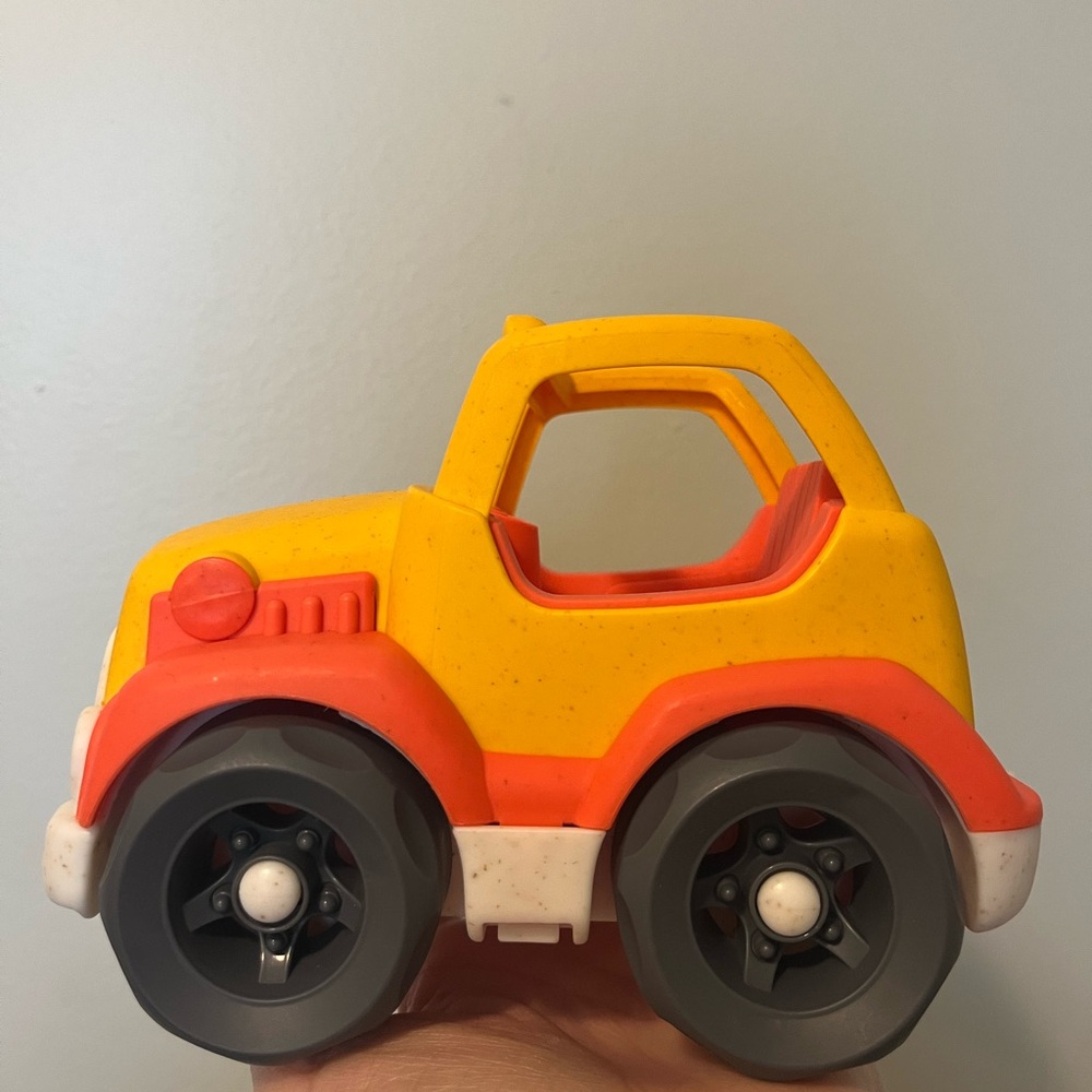 Vibrant Yellow and Orange Toy Car for Kids